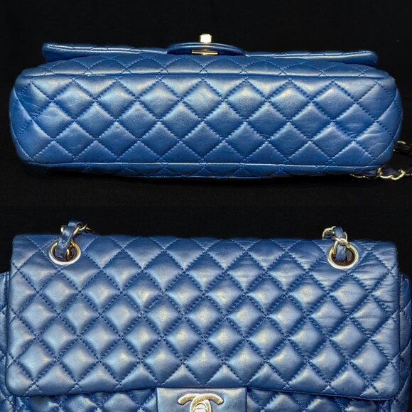 RARE! CHANEL Valentine's Charms Matelasse Quilted Lambskin CC in Blue - Picture 9 of 15